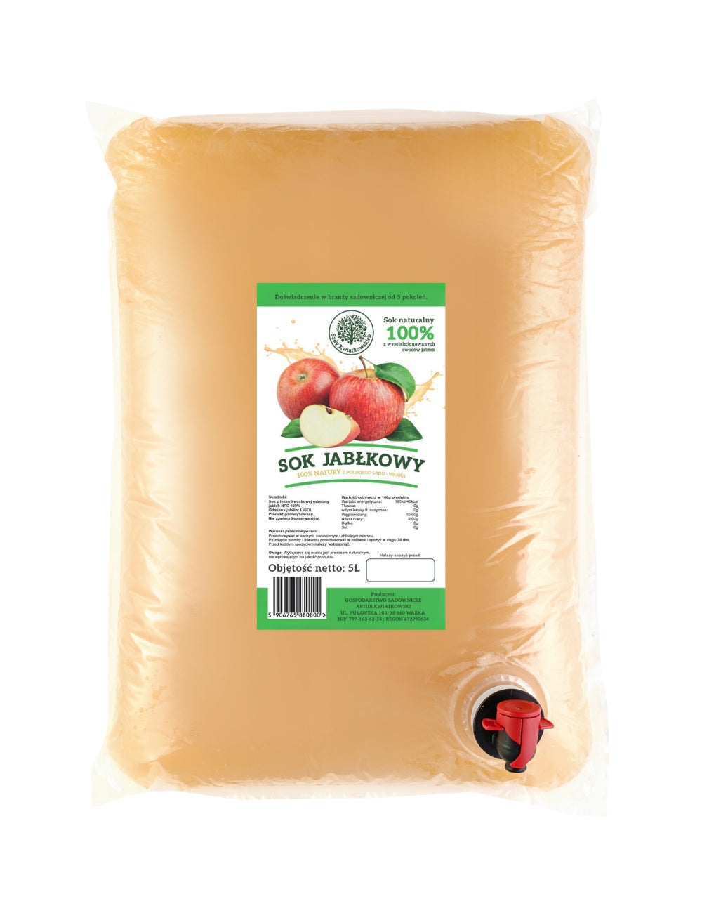 Naturalny sok z jabłek 100% NFC 5L